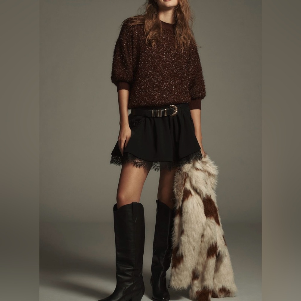 Anthropologie Violetta Tinsel Sweater By Maeve - Picture 1 of 8